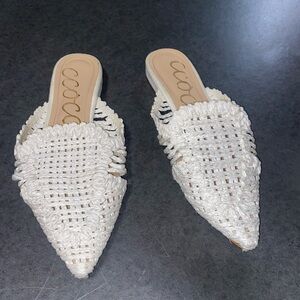 Ccocci white flats size 7.5, like new!
